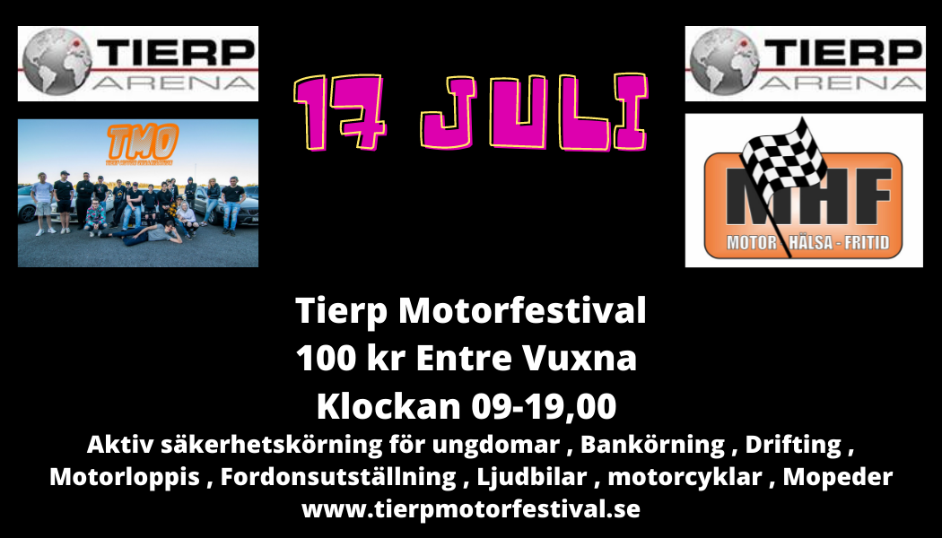 Bloggen 5 Juli Motorfestival , Biljetter , Visa upp ert team , Nya Tröjor